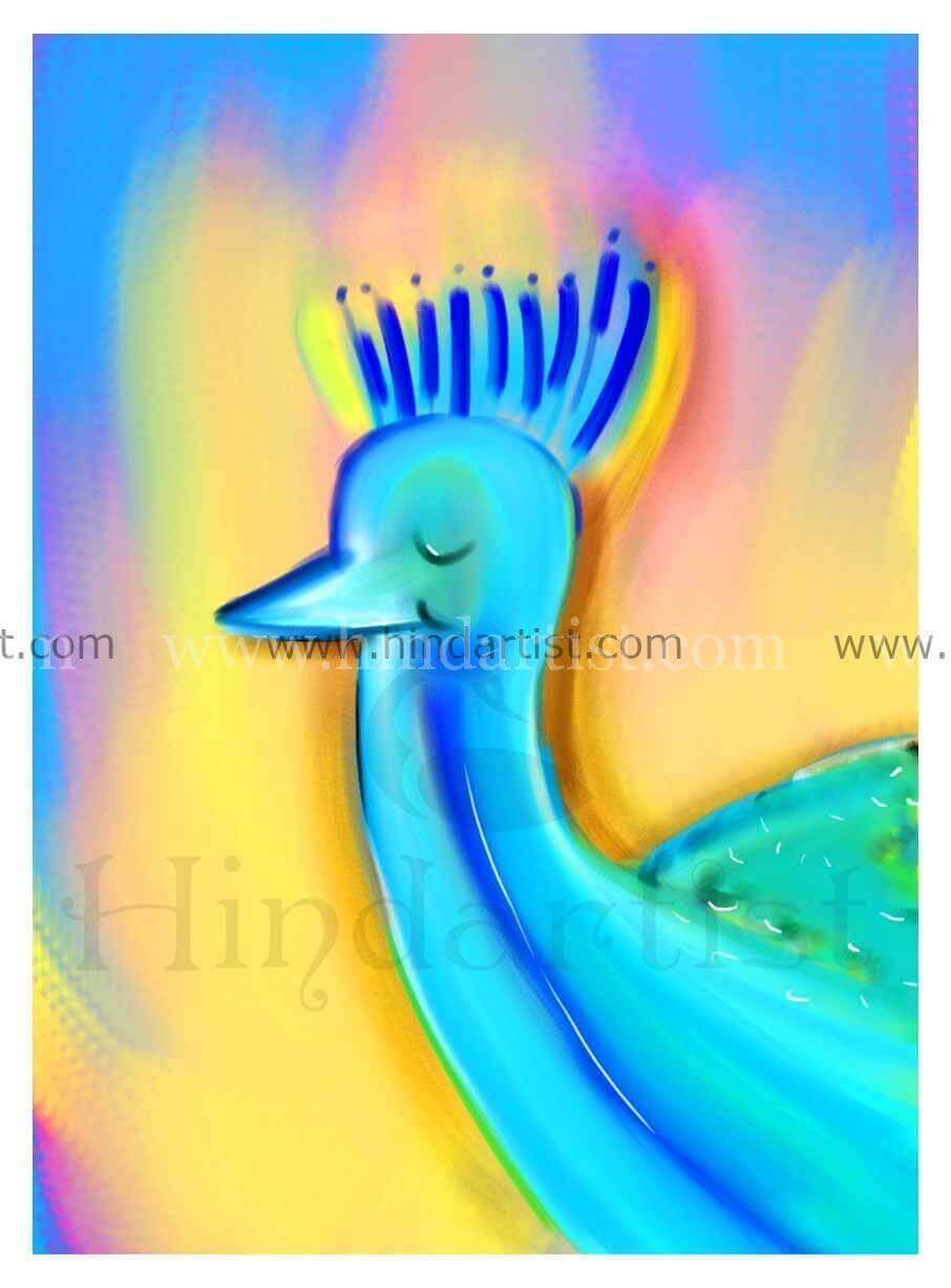 You are currently viewing Peacock digital painting
