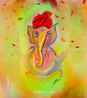 Ganesh Ji Digital Painting