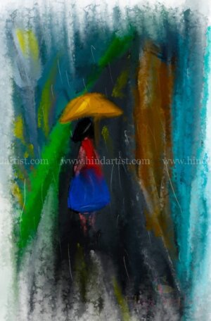 Girls Abstract Art Digital Painting