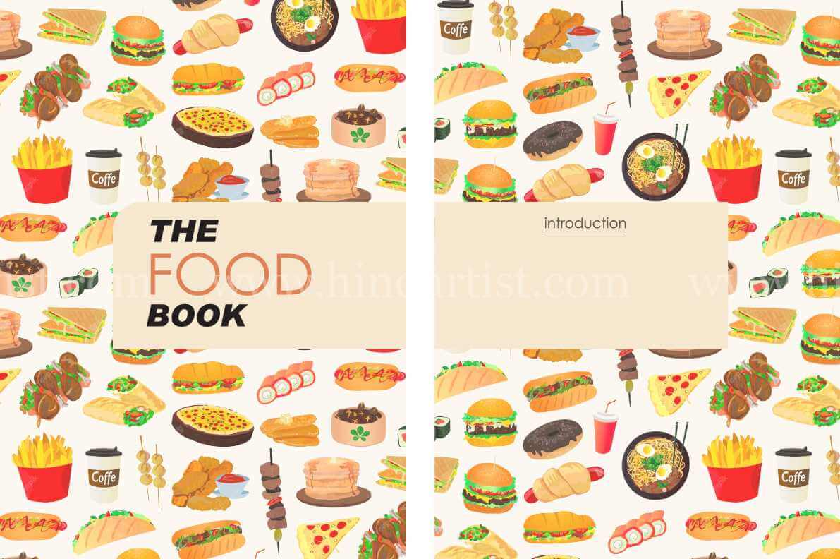 Food book cover design