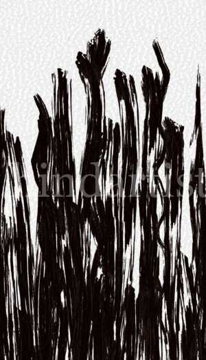 Black Painting abstract hand 