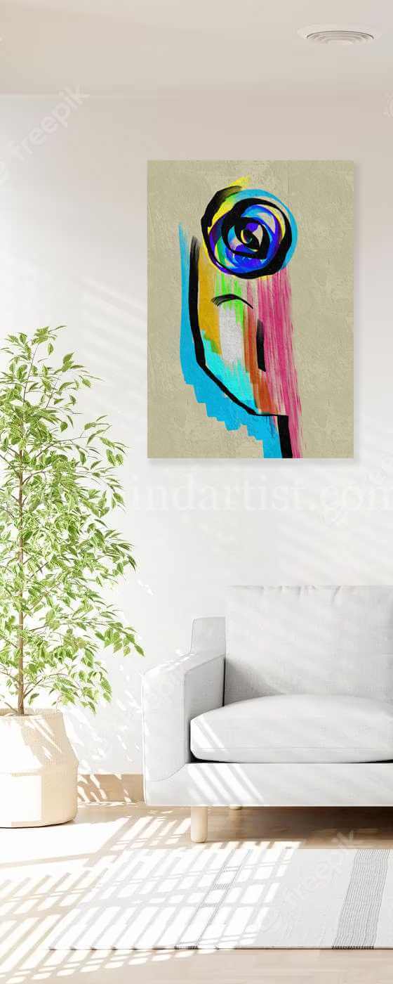 Men art abstract Painting - Image 2