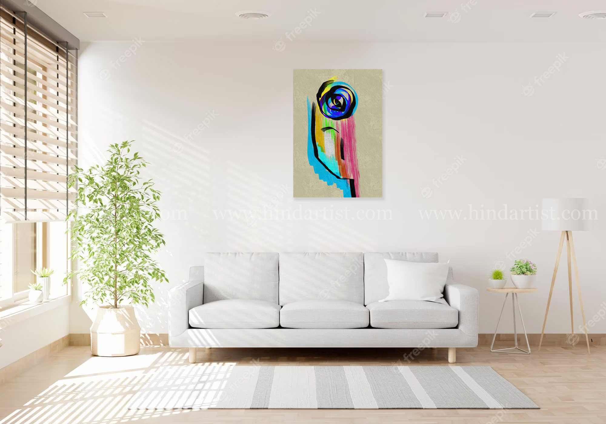 Men art abstract Painting - Image 3