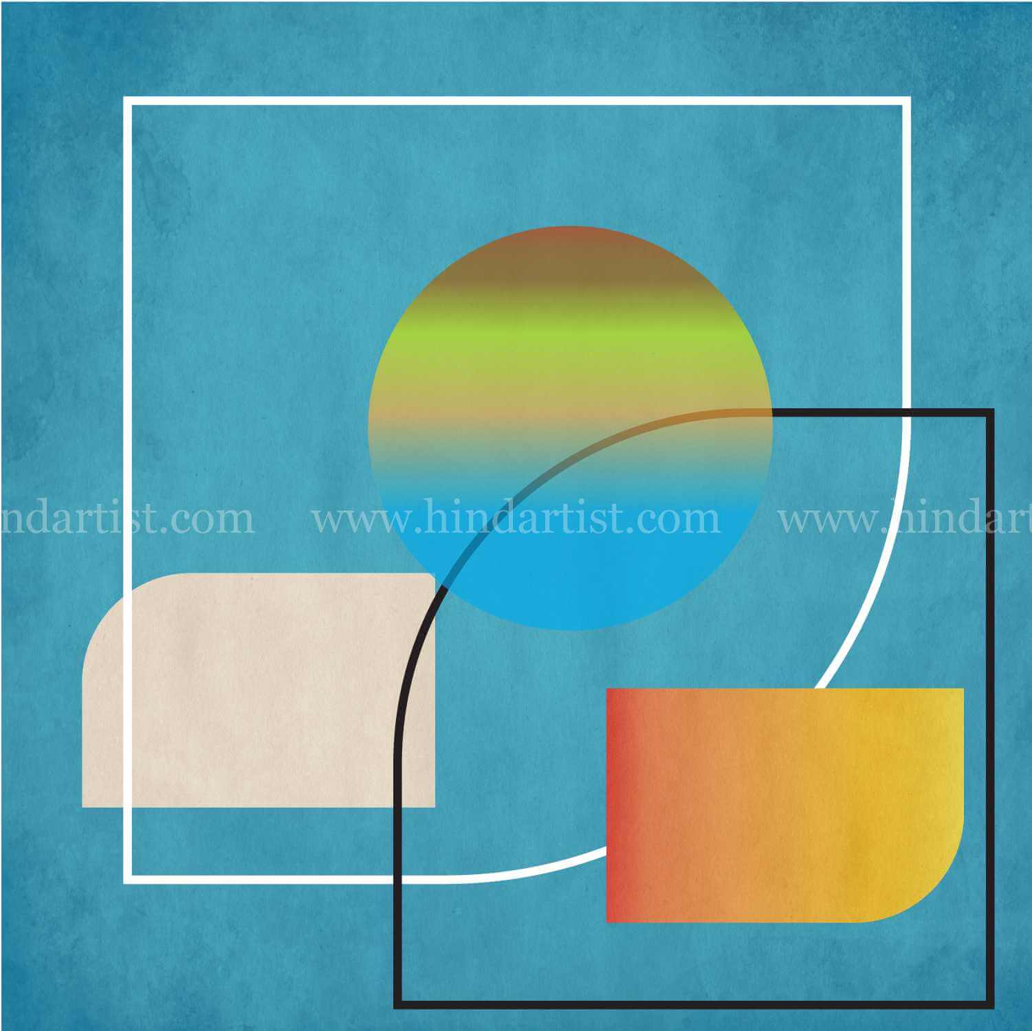 Sun Rise 3 Geometrical Modern Art - Image 5