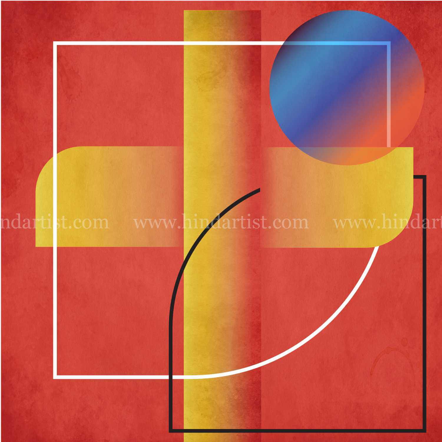 Sun Rise 3 Geometrical Modern Art - Image 4