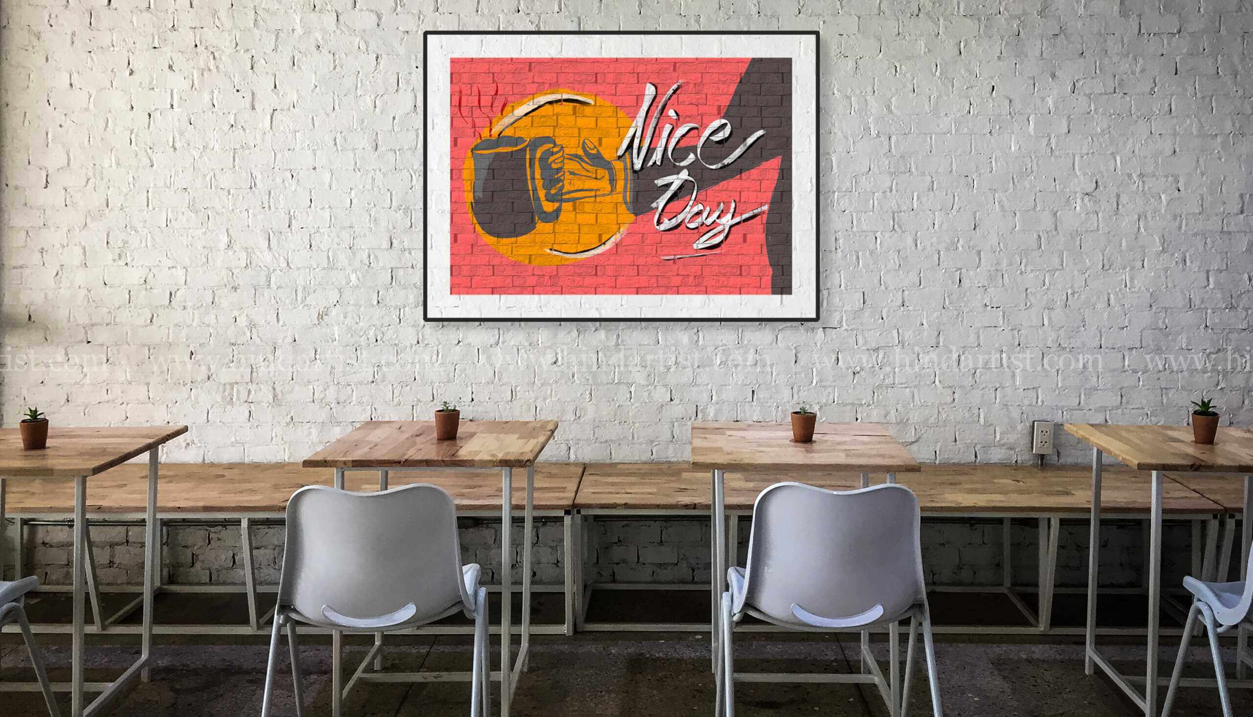 Coffee shop Wall Design (Nice day) - Image 2