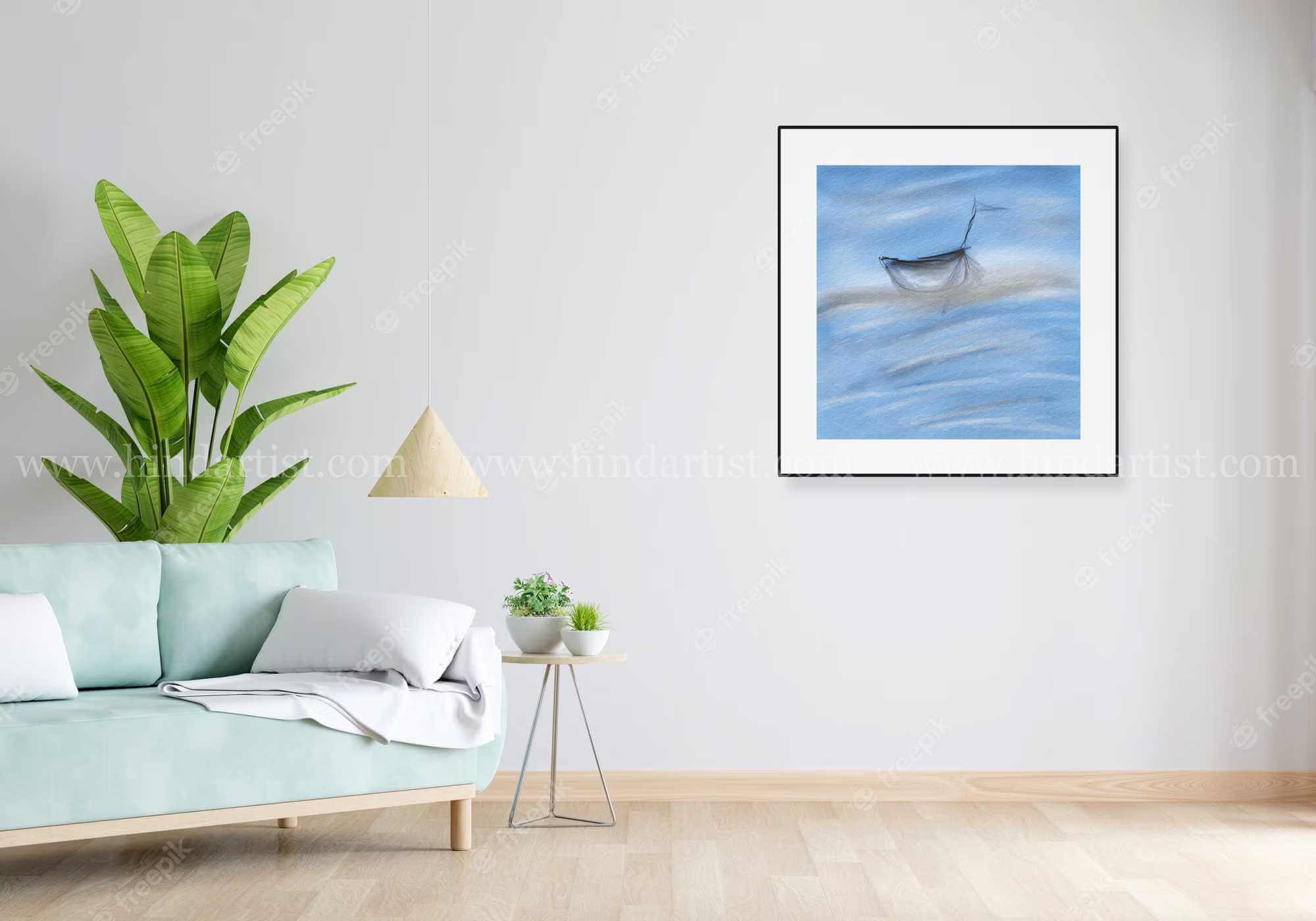 Boat water painting - Image 2