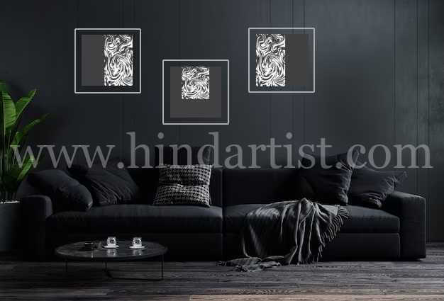 HOME DECORATION abstract design (3 painting file) - Image 6