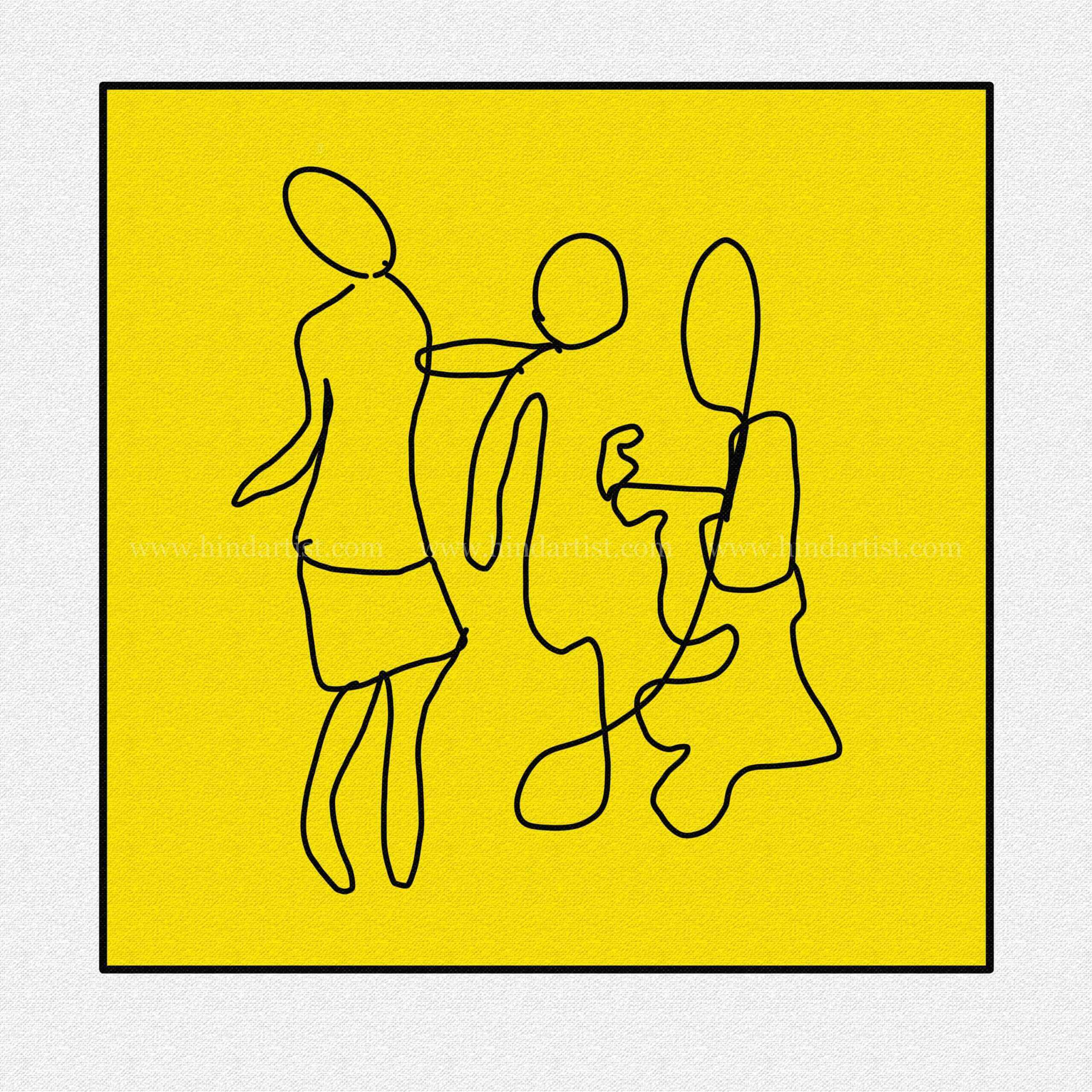 Human abstract painting