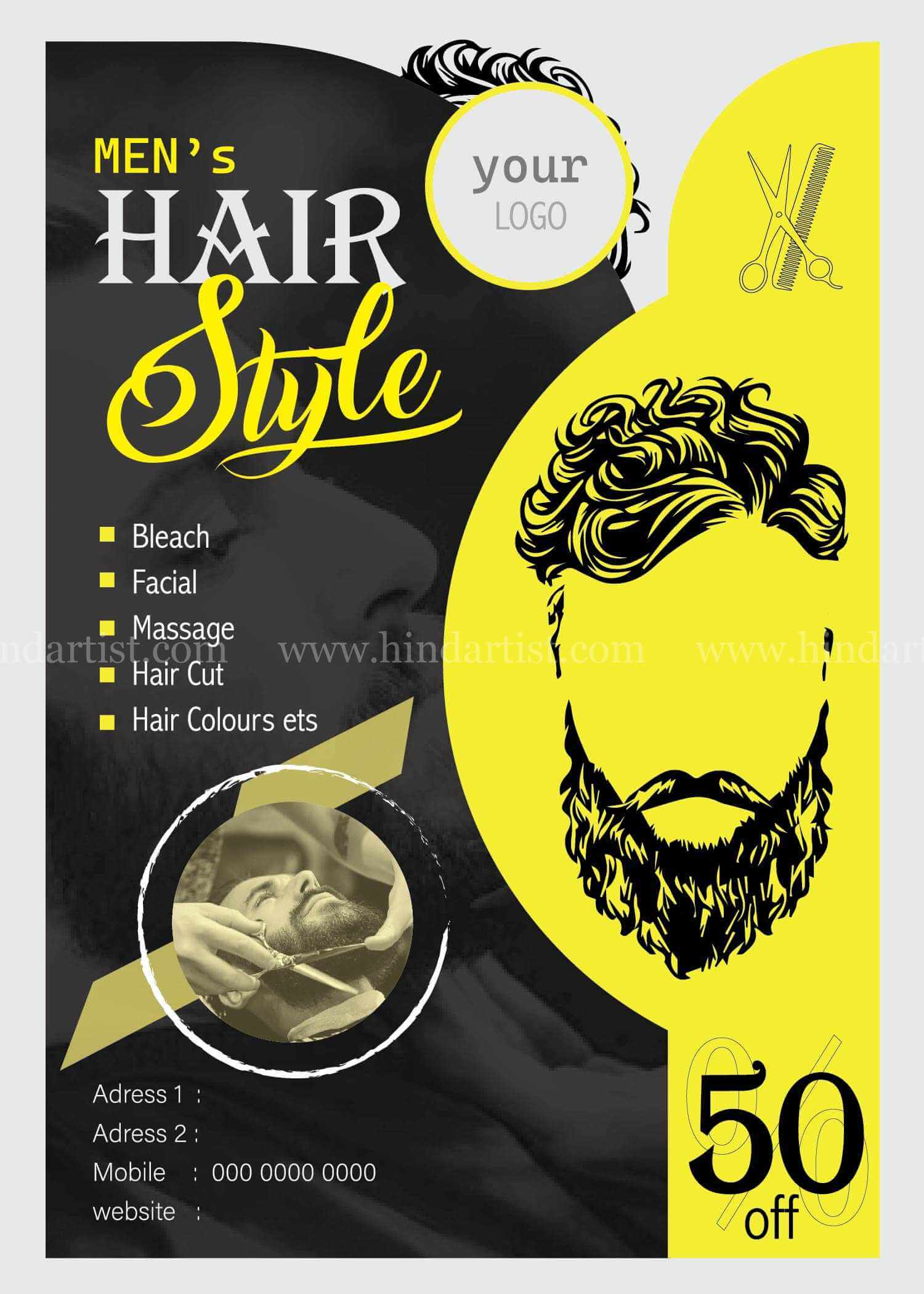 Hair salon logo design Royalty Free Vector Image