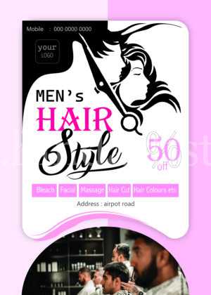 Hair Salon Men’s and Girl’s Fashion Template Design