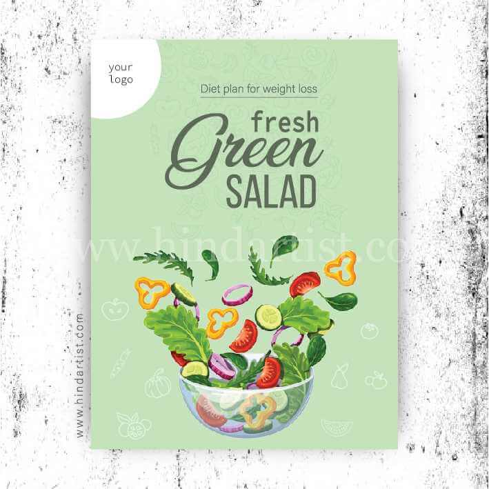 Fresh Green Salad mockup