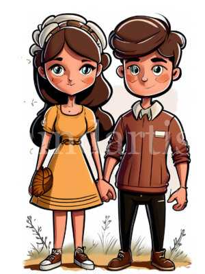 Cute Couple cartoon