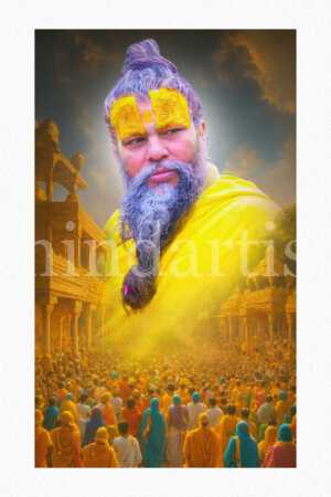 Premanand ji Maharaj Picture with frame Size 12×18 Inch