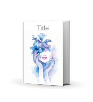 Book title in girls flower watercolor art