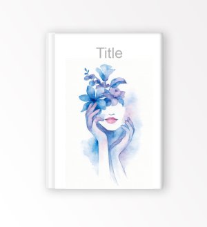 Book title in girls flower watercolor art